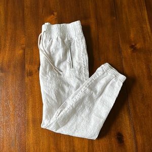 Athleta Cabo Linen Jogger mini print